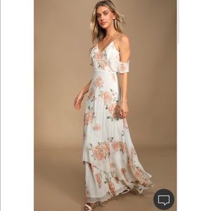 take you there ivory floral print maxi dress